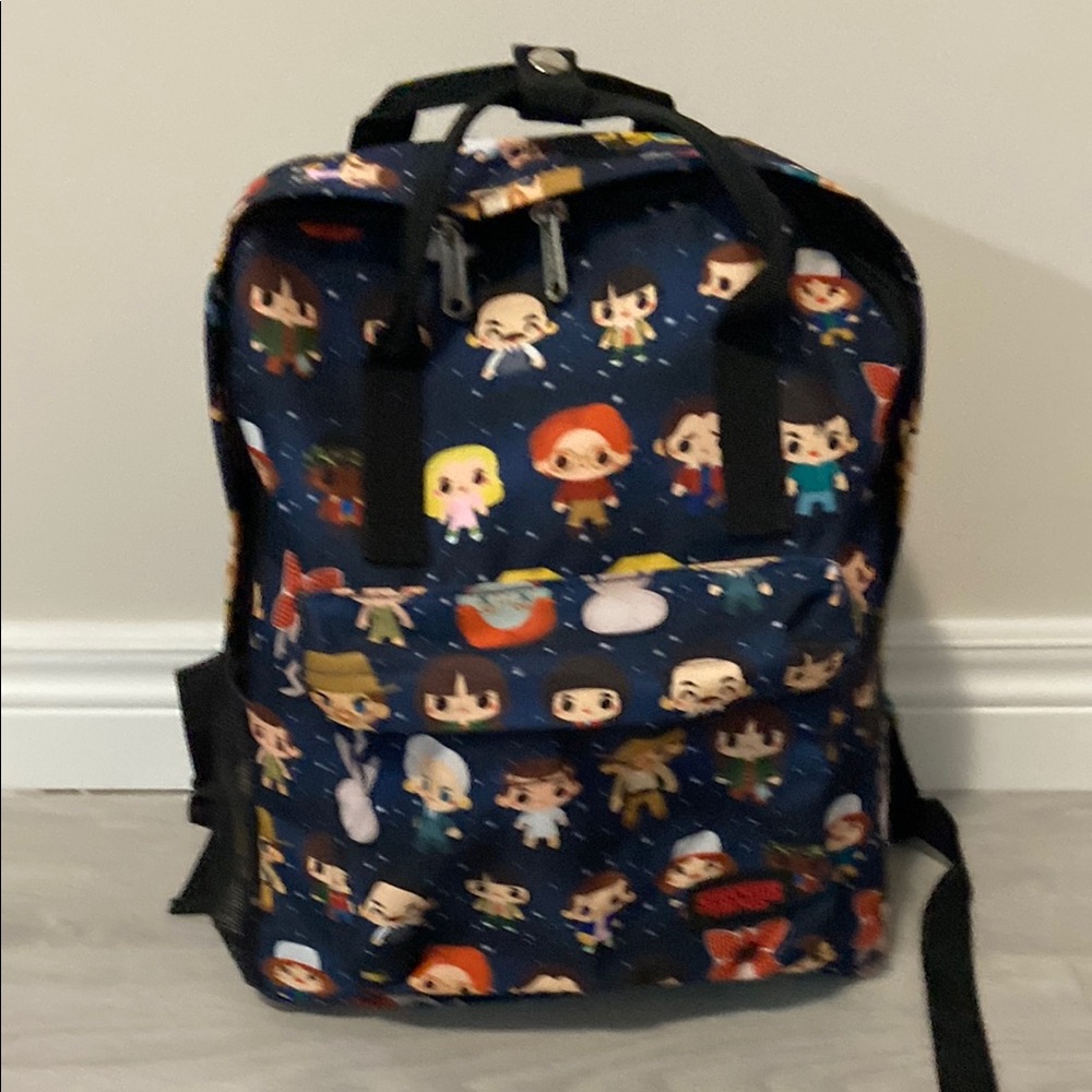 Stranger Things Chibi Character Print Backpack - Picture 2 of 6